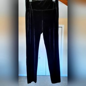 WHBM - THE LEGGING - Beautiful black velvet-like leggings for women - Size: L